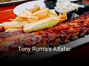 Reserve ahora una mesa en Tony Roma's Alfafar