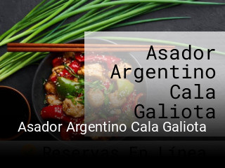 Reserve ahora una mesa en Asador Argentino Cala Galiota