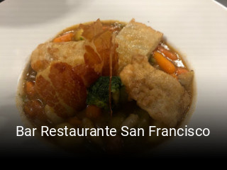 Bar Restaurante San Francisco reservar mesa