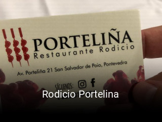 Reserve ahora una mesa en Rodicio Portelina