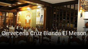 Cerveceria Cruz Blanca El Meson reserva de mesa